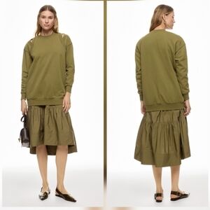 3.1 Phillip Lim French Terry Poplin Combo Dress